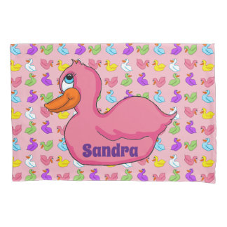 Housse D'oreillers Coque Coussin Pink Duck