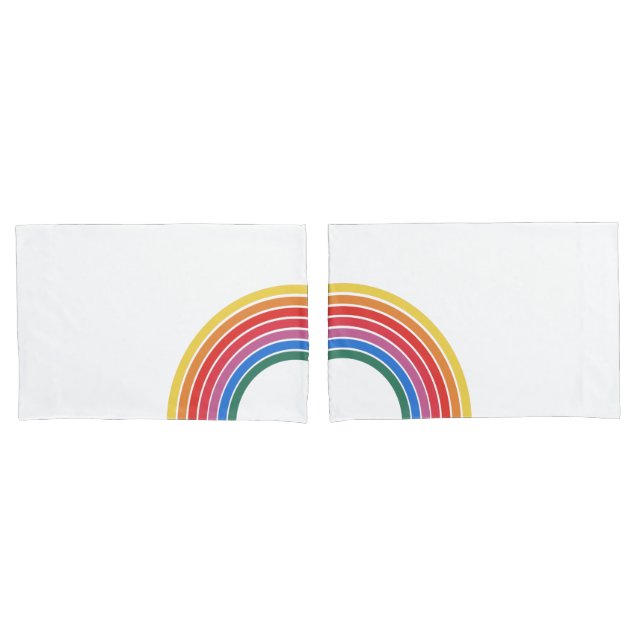 Housse D'oreillers Coque Coussin rétro Rainbow (devant-Set)