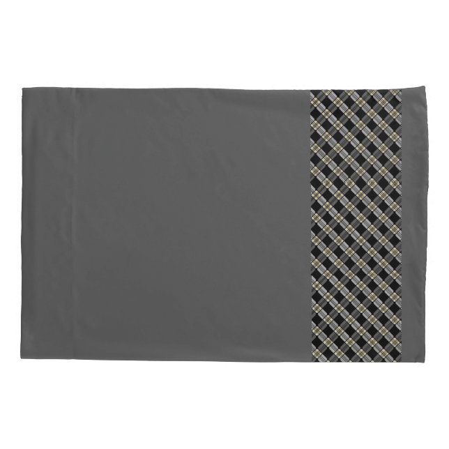 Housse D'oreillers Coque Coussin réversible de pique-nique gris (Dos)