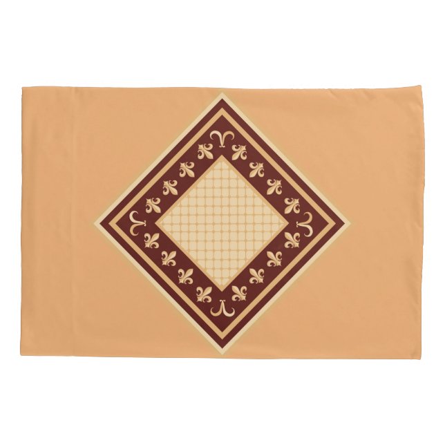 Housse D'oreillers Coque Coussin réversible du vin d'or (Dos)