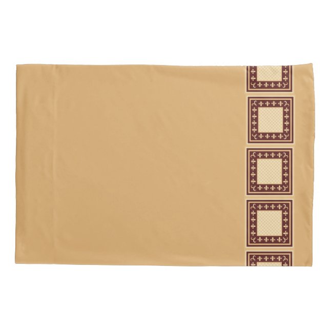 Housse D'oreillers Coque Coussin réversible du vin d'or (Dos)