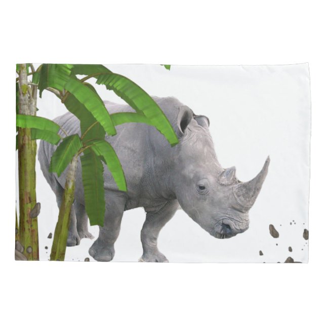Housse D'oreillers Coque coussin Rhinoceros (Dos)