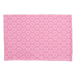 Housse D'oreillers Coque Coussin rose avec coeur