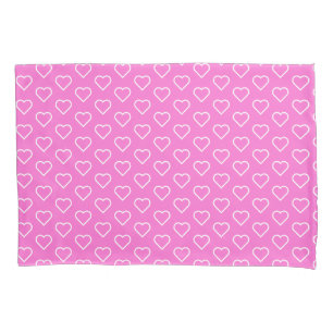 Housse D'oreillers Coque Coussin rose avec Coeurs - Choisir les coule