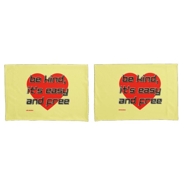 Housse D'oreillers coque coussin "SOIS GENTIL,..." (devant-Set)