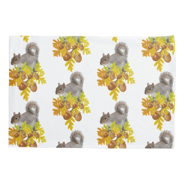 Housse D'oreillers Coque coussin Squirrel Acorns (Dos)