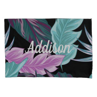 Housse D'oreillers Coque Coussin Tropical Purple Leaf