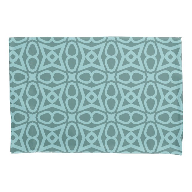 Housse D'oreillers Coque de Coussin de Motif géométrique turquoise (devant)