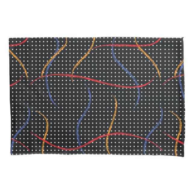 Housse D'oreillers Coque de Coussin de peinture rétro et de points (devant-gauche)