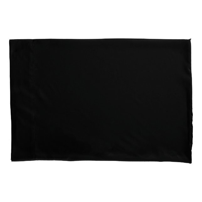 Housse D'oreillers Coque simple Coussin noir, taille standard (devant)