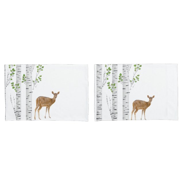 Housse D'oreillers Coques coussin Deer Doe Buck Forest Chasse aux boi (devant-Set)