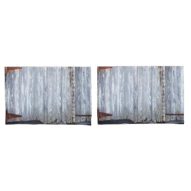 Housse D'oreillers Coques Coussins personnalisés blanc Laver bois gra (devant-Set)