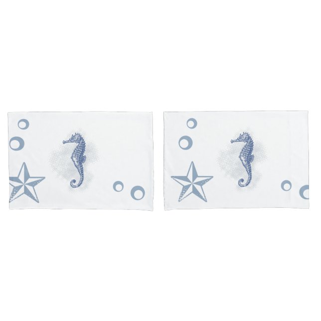Housse D'oreillers Coques Coussins personnalisés Seahorse Ocean Beach (devant-Set)