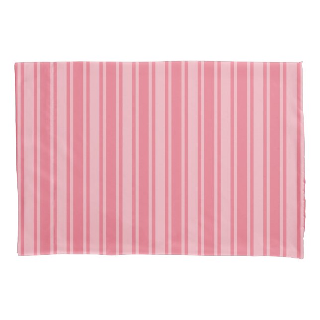 Housse D'oreillers Coral rose bonbons rayures (devant)
