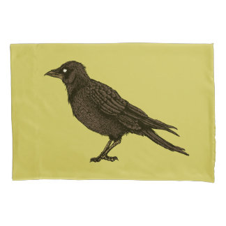 Housse D'oreillers Corbeau Déplaisant Corbeau Lumineux d'encre gothiq