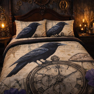 Housse D'oreillers Corbeau gothique vintage