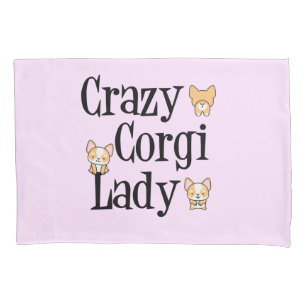Housse D'oreillers Corgi Lady Rose Crazy