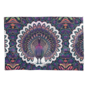 Housse D'oreillers Cosmic Peacock Mandala
