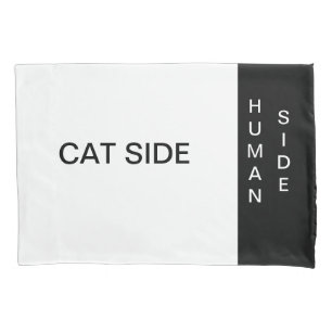 Housse D'oreillers Côté Chat, Coussin côté humain Coque