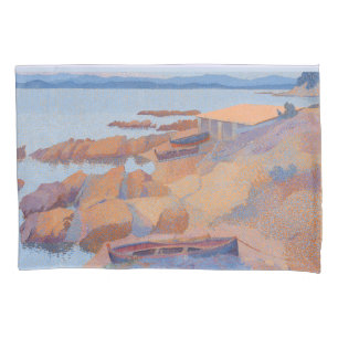 Housse D'oreillers Côte près d'Antibes" Henri E. Cross Pointillism ar