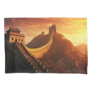 Housse D'oreillers Coucher de soleil sur la Grande Muraille de Chine