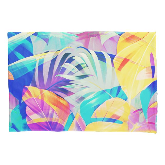 Housse D'oreillers Couleur Abstraite florale moderne Pastel (devant)