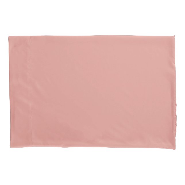 Housse D'oreillers Couleur rose flamant simple pastel (devant-gauche)