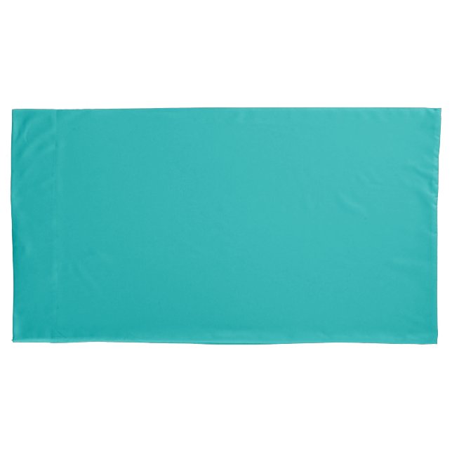 Housse D'oreillers Couleur turquoise Customiser facilement (devant-gauche)