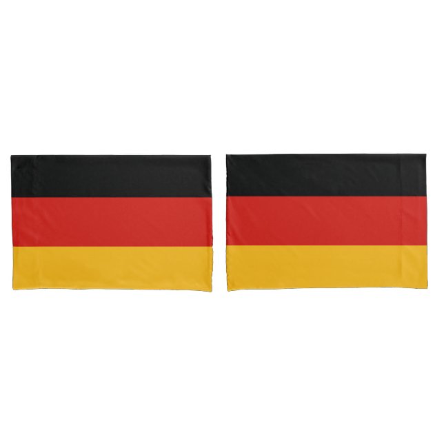Housse D'oreillers COULEURS DE DRAPEAU ALLEMANDE + vos idées (devant-Set)