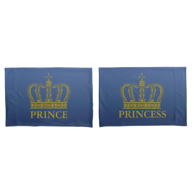 Housse D'oreillers Couronne royale d'or + votre backgr. et idées (devant-Set)