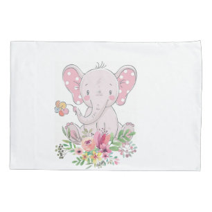 Housse D'oreillers Coussin Coque blanc rose Teddy Bear Floral