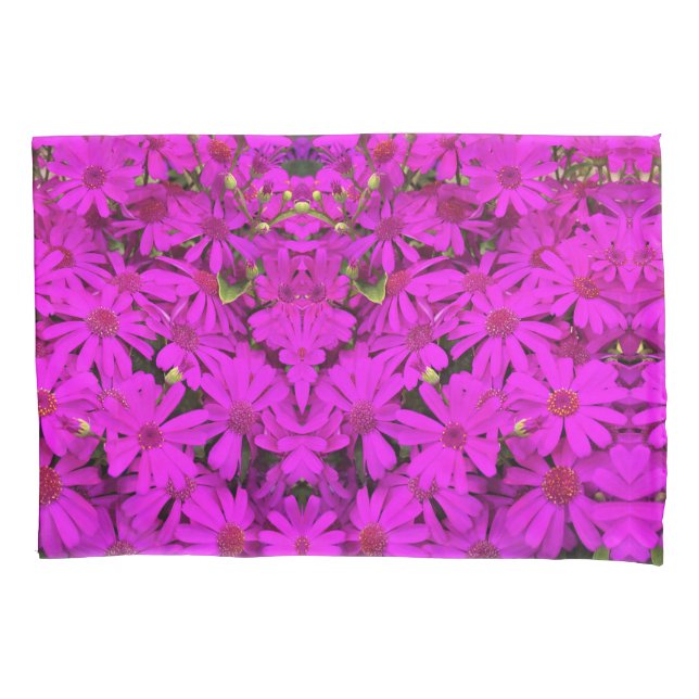 Housse D'oreillers Coussin Coque Bright Pink Daisers (devant)