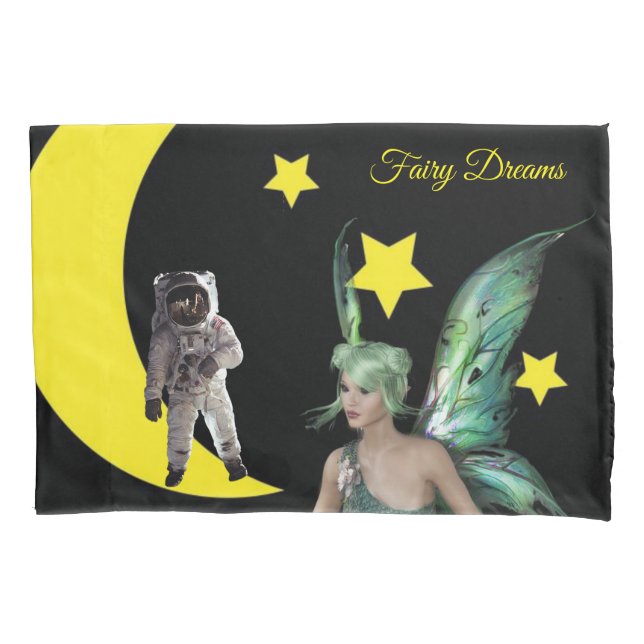 Housse D'oreillers Coussin Coque Fairy et astronaute (devant)