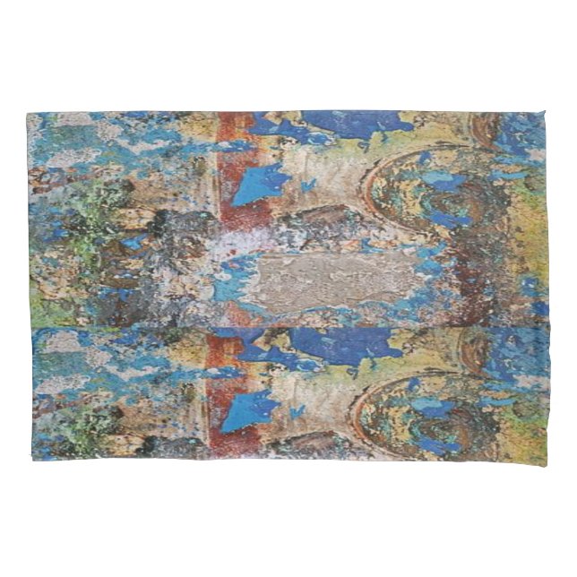 Housse D'oreillers Coussin Coque Floral Abstrait Bleu (devant)