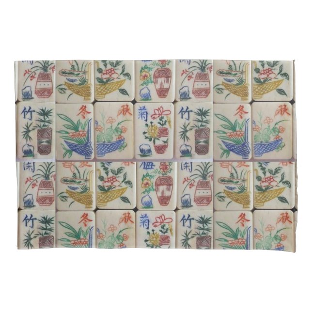Housse D'oreillers Coussin Coque Mahjong (devant)