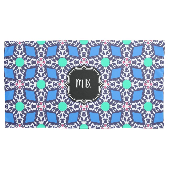 Housse D'oreillers coussin de bulldog français moderne mignon (devant)