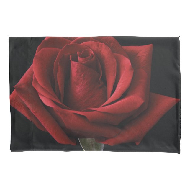 Housse D'oreillers Coussin de jeté à rose rouge (devant-gauche)