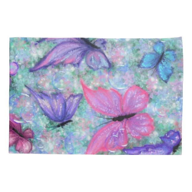 Housse D'oreillers Coussin de papillons volants (Dos)