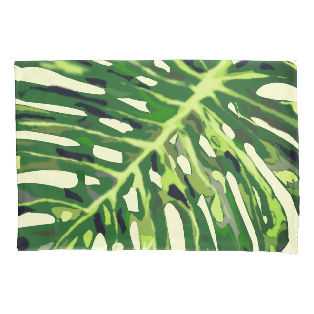 Housse D'oreillers Coussin Feuille tropical Coque (devant)