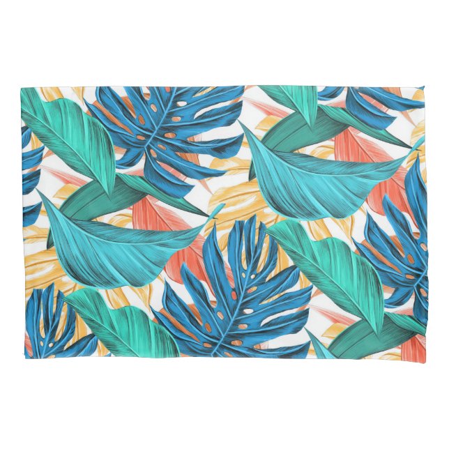 Housse D'oreillers Coussin Feuille tropical Coque (devant)
