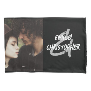 Housse D'oreillers Coussin photo personnalisé avec des noms