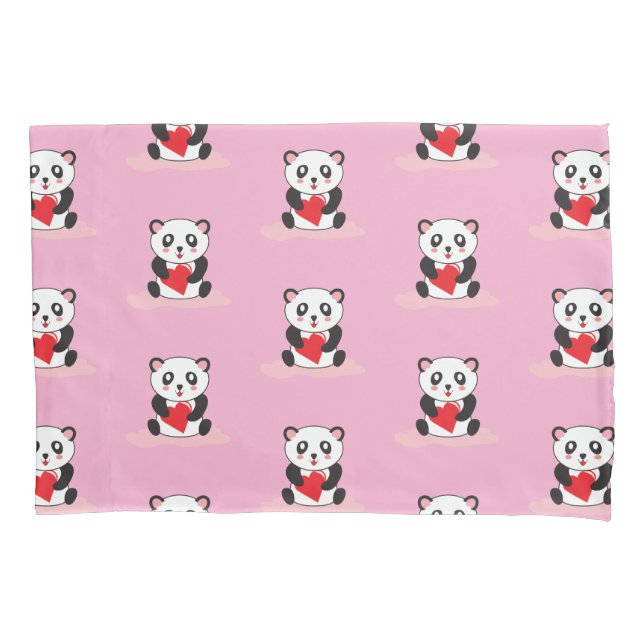 Housse D'oreillers Couverture de chasse Kawaii Panda pour enfants (devant)