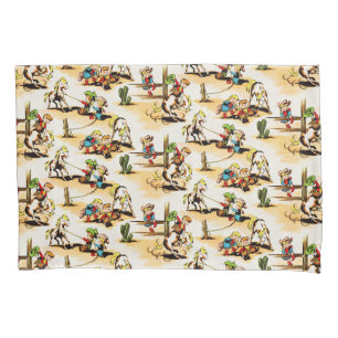 Housse D'oreillers Cowboy vintage Country Kids Pony Cactus