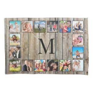 Housse D'oreillers Create Your Custom Photo Collage Rustic Farmhouse