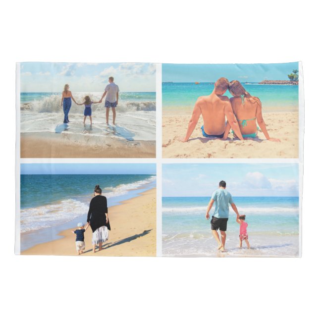 Housse D'oreillers Create Your Own Photo Collage Pillow Case Gift (Dos)