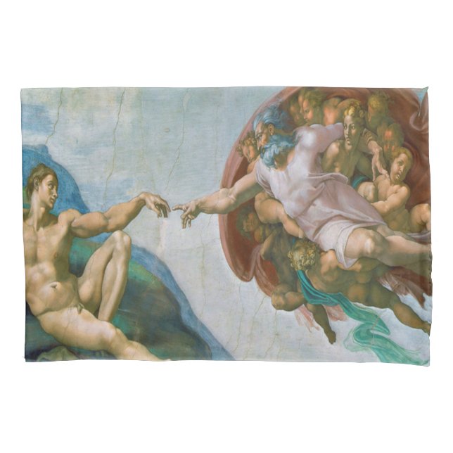 Housse D'oreillers Création d'Adam - Michel-Ange 1475 - 1564 (devant)
