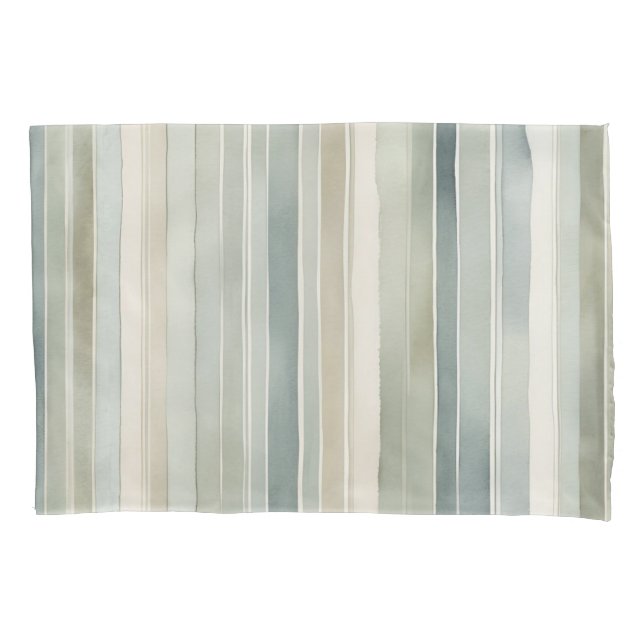 Housse D'oreillers Crème turquoise bleue Sage vert Distressed (devant)