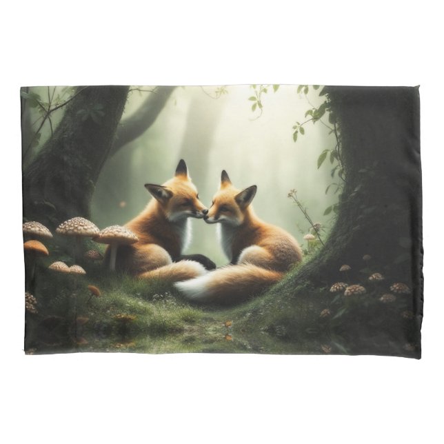 Housse D'oreillers Cuddle Fox dans la forêt de Misty (devant)