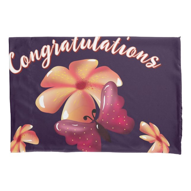 Housse D'oreillers Custom and personalized floral Butterfly Pattern  (devant)