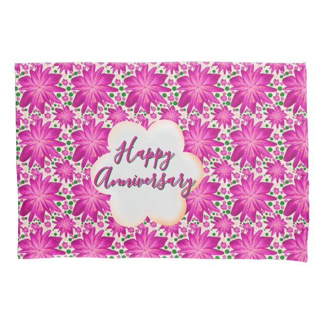 Housse D'oreillers Custom and personalized pink floral  (devant)
